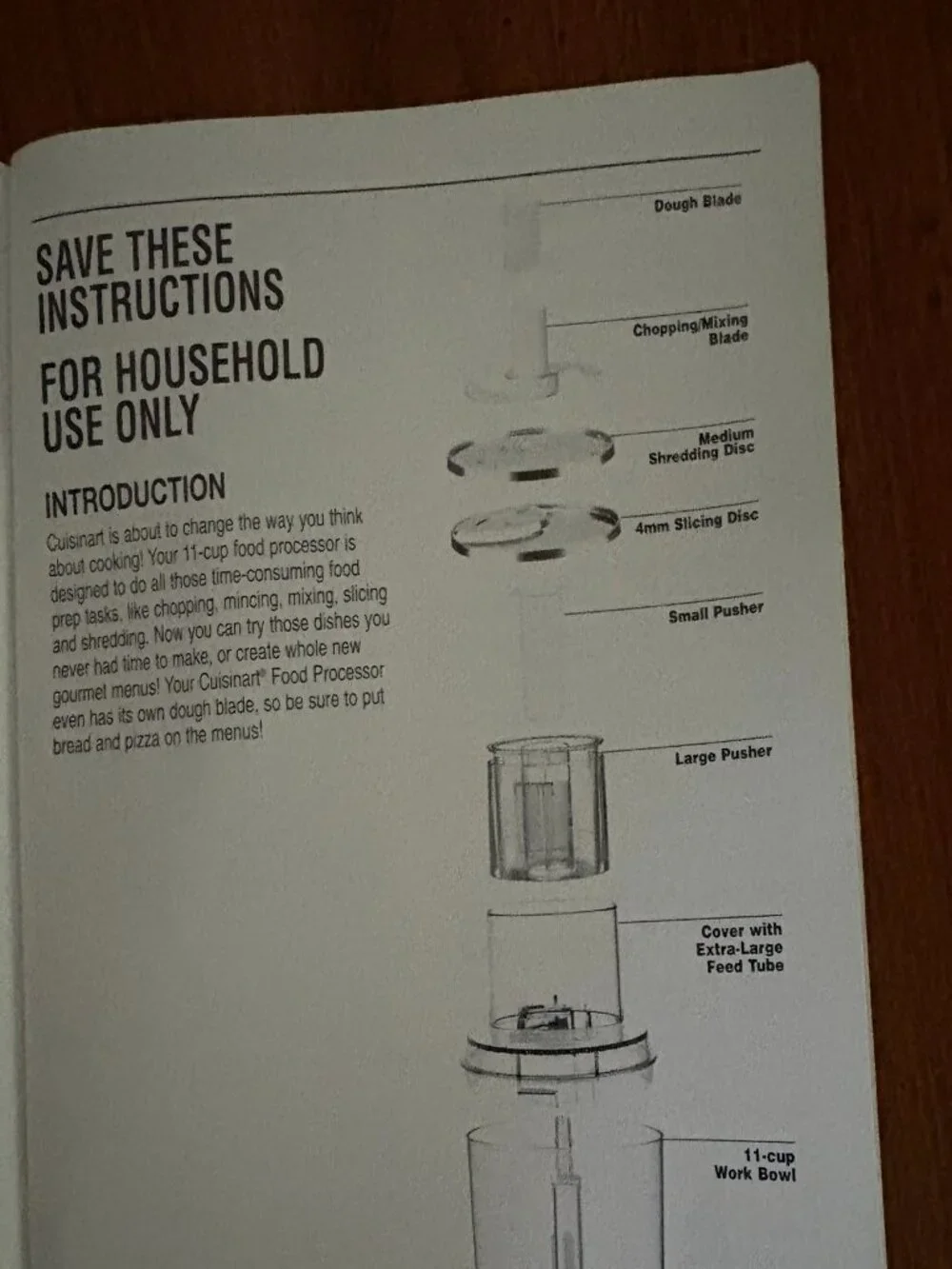 Cuisinart parts for Deluxe 11 Food Processor